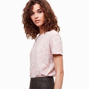 Aritzia Wilfred Tarascon Burnout T-Shirt Blush Pink